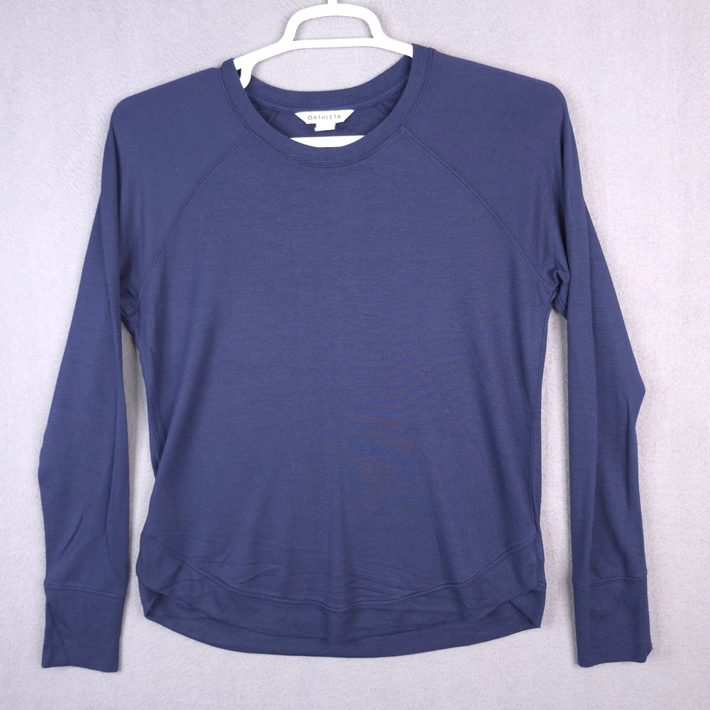 ATHLETA Mindset Sweatshirt Pullover Navy Blue Medium Modal Blend